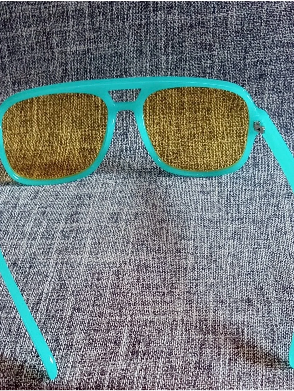 Malibu Rum Promo Logo Advertising Sunglasses Green & Yellow Lenses Retro Style